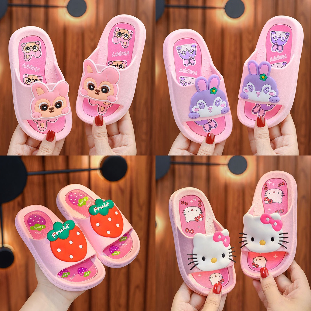 Hello Kitty เด็กรองเท้าแตะน่ารักการ์ตูนชายหาดเด็กหญิง