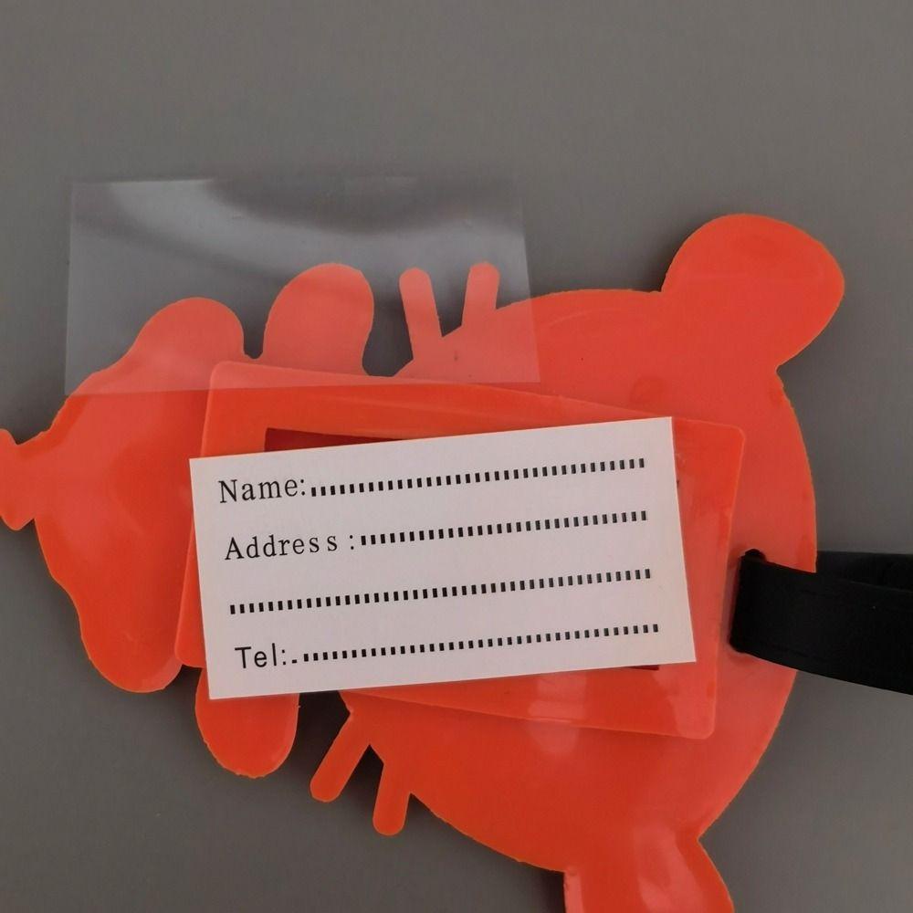 Lfids แท็กกระเป๋าเดินทางการ์ตูน, Boarding Pass PVC เครื่องบินกระเป๋าเดินทางแท็ก,หมีสตรอเบอร์รี่แบบพกพา Duffy Bear Stella Lou Boarding Pass Tag Holiday