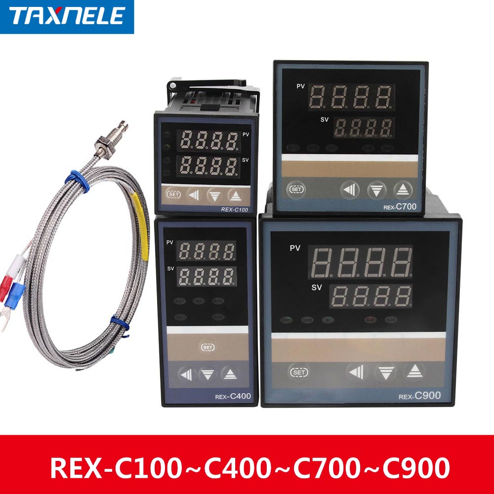 Rex C100 C400 C700 C900 PID เทอร์โมสตัทรีเลย์ ควบคุมอุณหภูมิ 110V 240V