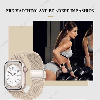[สต็อกท้องถิ่น] สายนาฬิกาข้อมือไนล่อนถัก สําหรับ Apple Watch 44/40/45/49 มม. 41 มม. 38 มม. iWatch series se 7 3 5 6 8 9 Ultra Ultra2