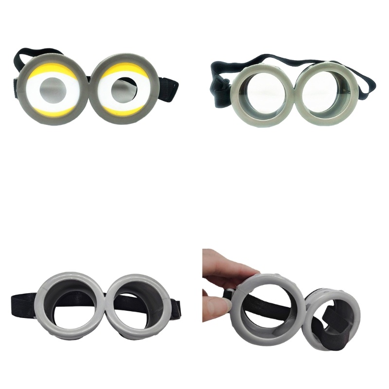 HIk Miniones แว่นตาอย่างเป็นทางการแปลกแว่นตาตลกฮาโลวีนคอสเพลย์เครื่องแต่งกายสําหรับผู้หญิงผู้ชาย Party Faovers Miniones Costu