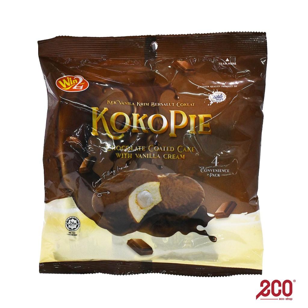 Win2 Bake Story Kokopie Chocolate Coated Cake With Vanilla Cream Filling (4S X 20G) 🍣ใหม่