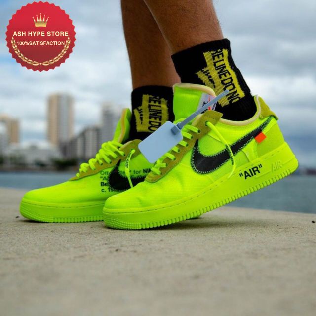 Nike Air Force 1 low X Off-white volt