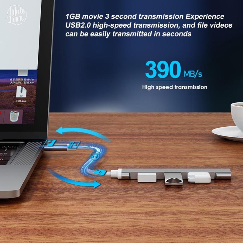 Wl| อะแดปเตอร์ฮับ USB C 3.0 Type C 3.1 4 พอร์ต OTG สําหรับคอมพิวเตอร์ PC ใหม่