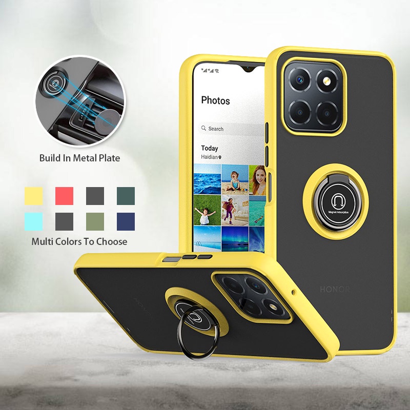 สําหรับ Huawei Honor X 8AB 6 X6 X8 X8A X8B 5G 4G โทรศัพท ์ กรณีกันชนแหวน HonorX8 HonorX8B รถ Magneti