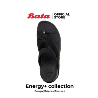 [New Arrival] Bata บาจา Energy+ MIDNIGHT BLUE COLLECTION รองเท้าสายผ้าสุขภาพแบบสวมยอดฮิต สำหรับผู้ชาย สีดำ รหัส 8716666