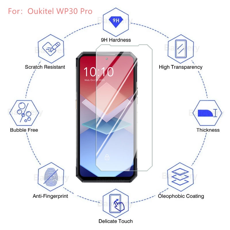 ฟิล์มกระจกนิรภัยกันรอยหน้าจอ สําหรับ Oukitel WP30 Pro WP30 Pro
