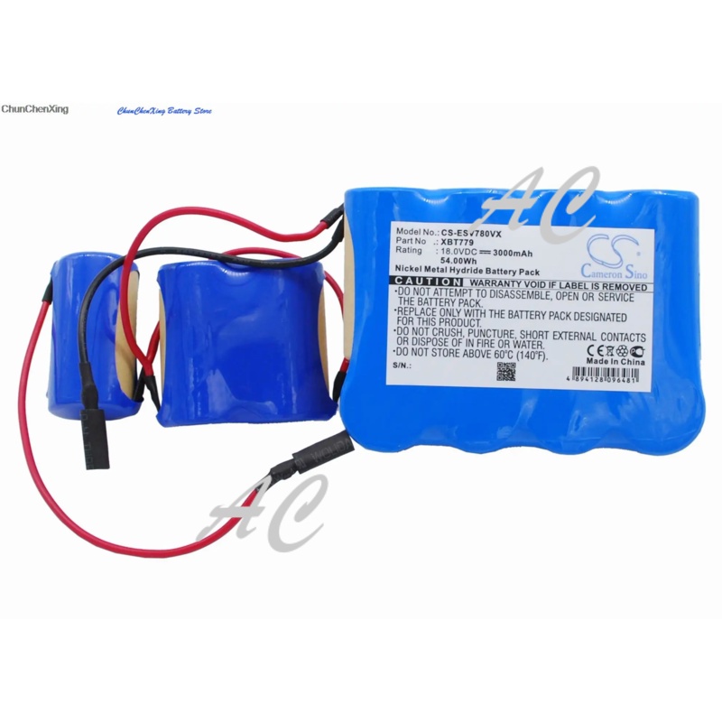AC Cameron Sino 3000mAh Battery XBT779 for Euro Pro Pet Perfect II Hand Vac, Shark SV780, Shark VX33