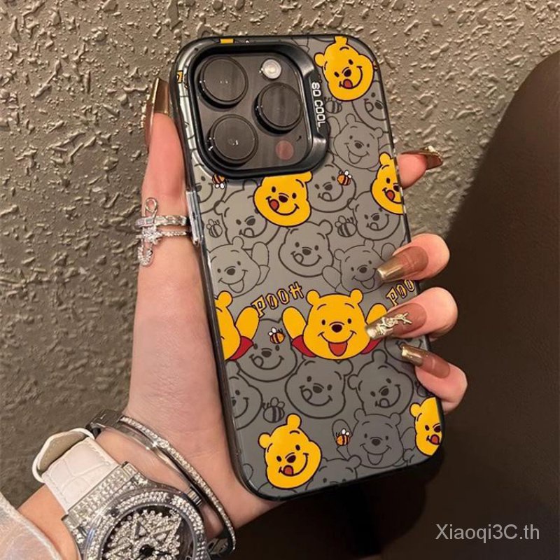 เคสโทรศัพท์มือถือ กันกระแทก ลายการ์ตูนหมีพูห์ คุณภาพสูง หลากสี สําหรับ iPhone x xs xr xsmax 11 12 13 14 15 Pro max plus mini 8rfd