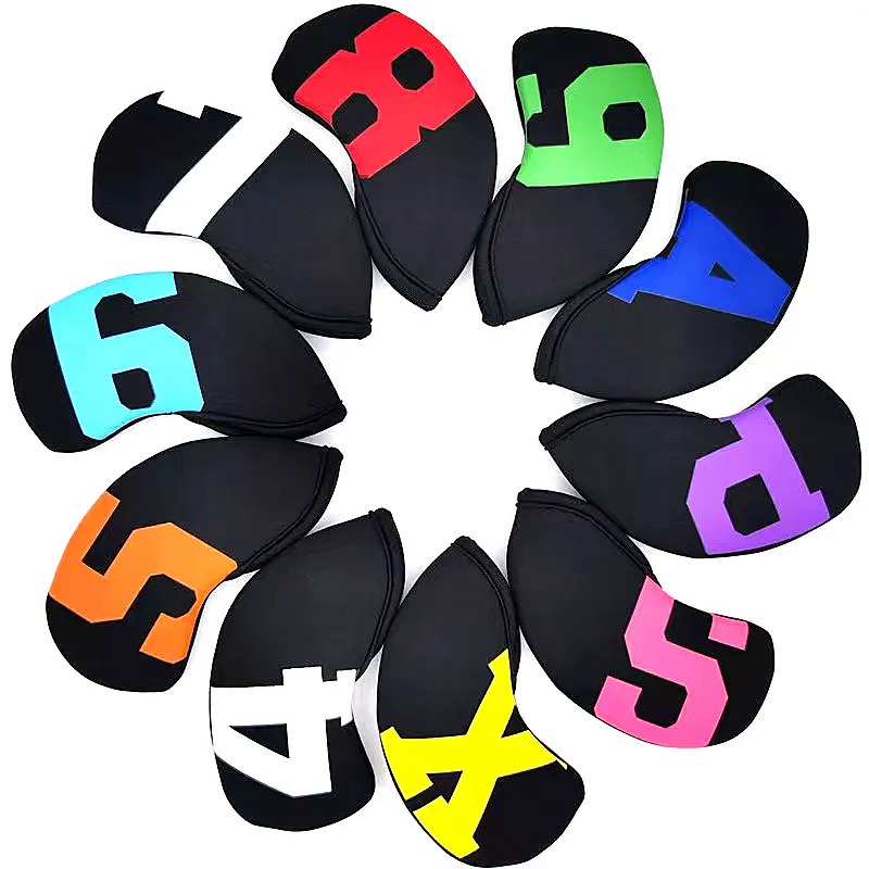 Waterproof Neoprene Golf Club Iron Cover Golf Iron Head Covers Golf Club Iron Headovers Wedges Cover