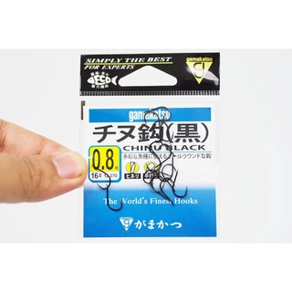 ตัวเบ็ด Gamakatsu CHINU BLACK 12270 ชินุ ตูดแบน หน้าบิด Made in Japan