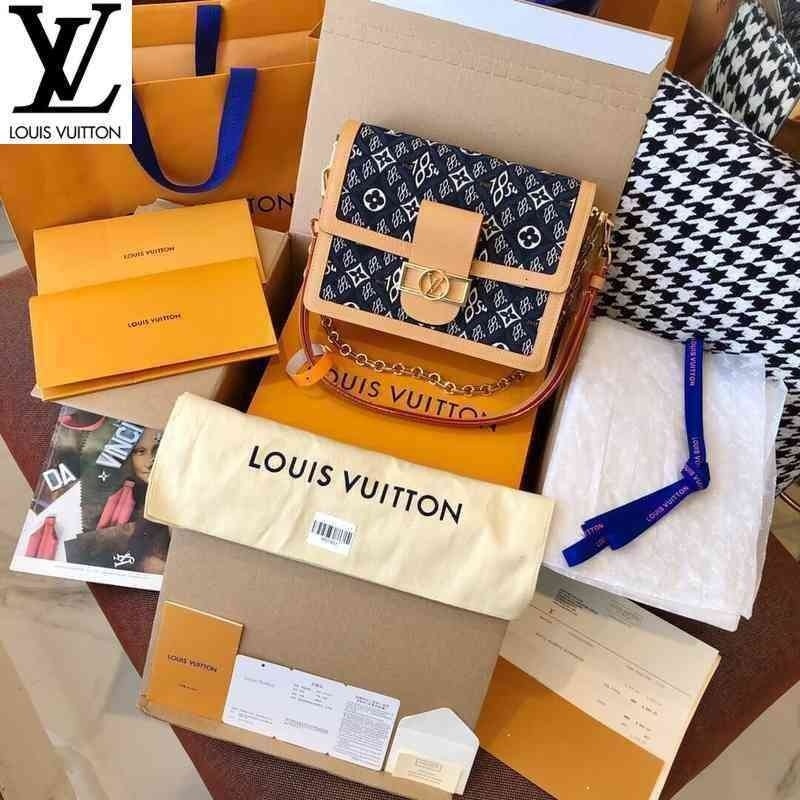 หลุยส์วิตตอง Louis Vuitton กระเป๋า lv รุ่น m57499 borsa dauphine mm daphne mens briefcase กระเป๋าถือหนังแท้ mbbe