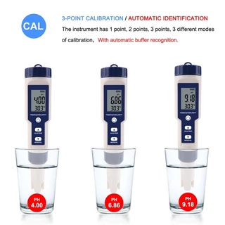 ครื่องวัดคุณภาพน้ำ 5 in 1 EC TDS PH SALT TEMP meter เครื่องวัด ph ในน้ํา วัดความเค็ม วัดเกลือเจือจาง วัดความเค็มน้ำประปา