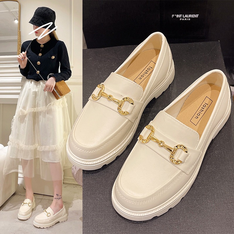 11.11 PUNCAK RUMAH168 SF36 รองเท้าโลฟเฟอร์แฟชั่นเกาหลีรองเท้าแตะผู้หญิงแบบสวมรองเท้าแตะทางการหรูหรา