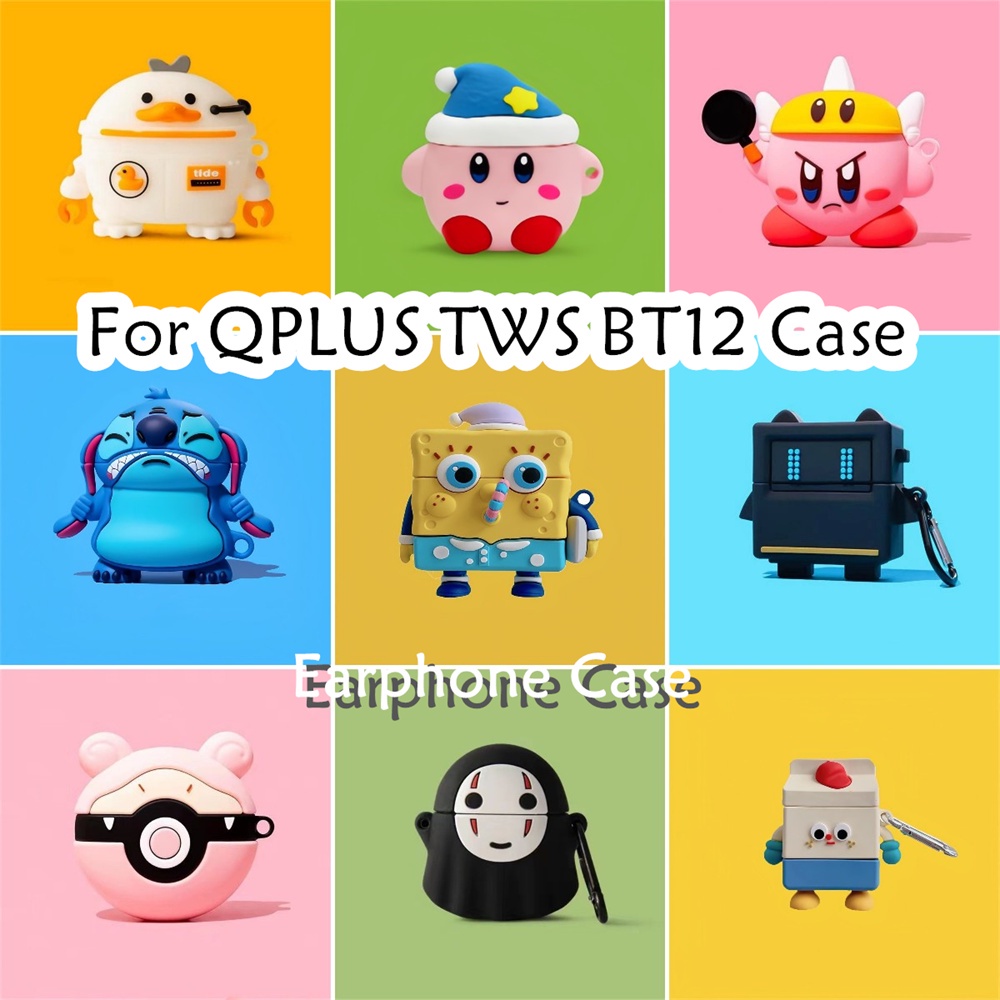 【3Cideas】นําไปใช้กับ QPLUS TWS BT12 เคส Case เคสหูฟัง การ์ตูนง่าย ซิลิโคนนุ่ม เคส เคสหูฟัง NO.2