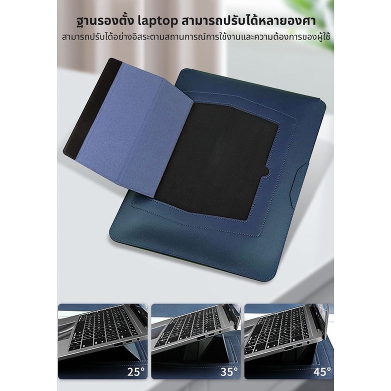 กระเป๋าโน๊ตบุ๊ค 3 in 1 เคสโน๊ตบุ๊ค เคสหนังใส่โน๊ตบุ๊ค ซองหนัง เคสหนัง PU Laptop bag Macbook