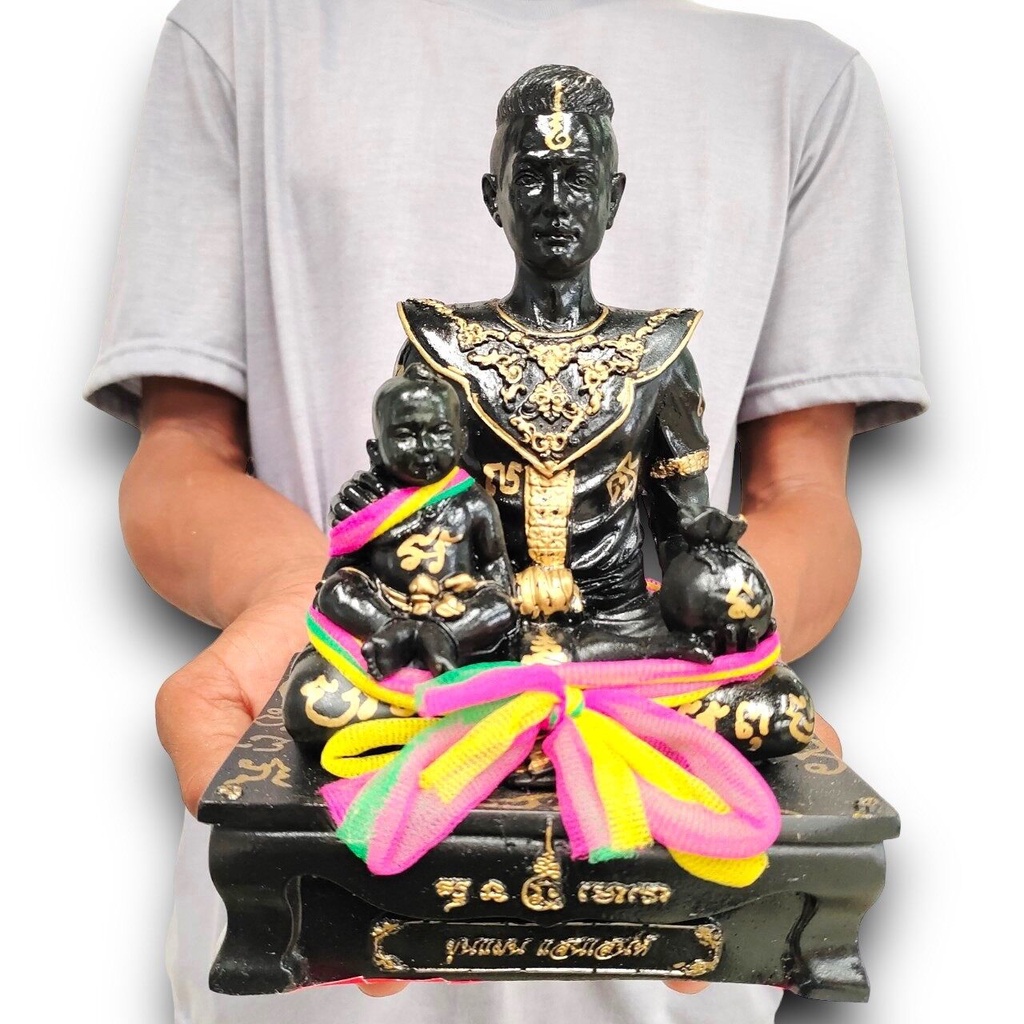 ขุนเเผน ลงอักขระ สายหลวงพ่อเพี้ยน ลงยันต์เองกับมือ สวยงาม ขนาด 5 นิ้ว สูง 7 นิ้ว ลงยันต์เด่นด้าน เมตตา เสน่ห์