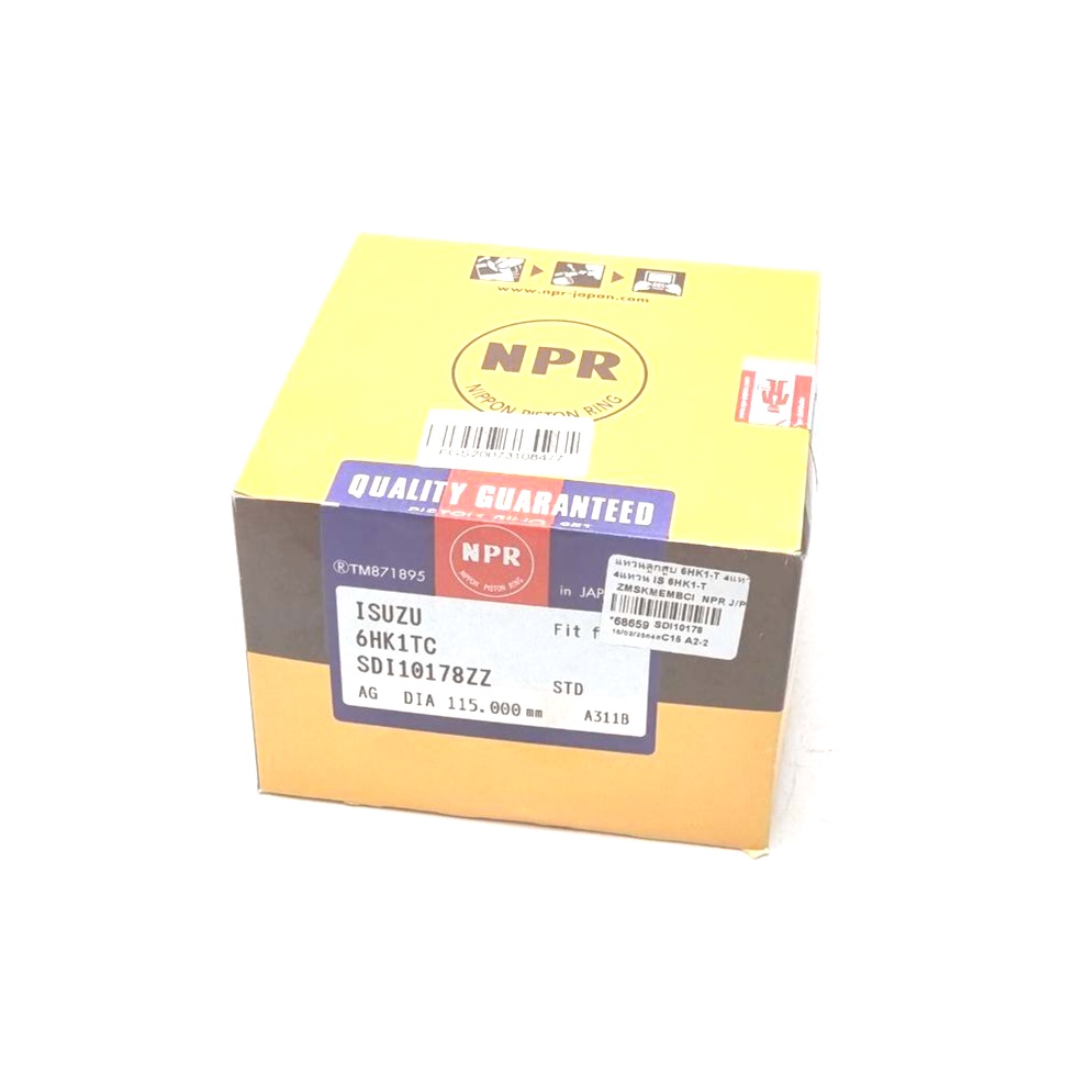 จัดส่งเร็ว แหวนลูกสูบ ISUZU 6HK1-TC 115มิล 4แหวน เตเปอร์ SDI10178 NPR JAPAN *68659