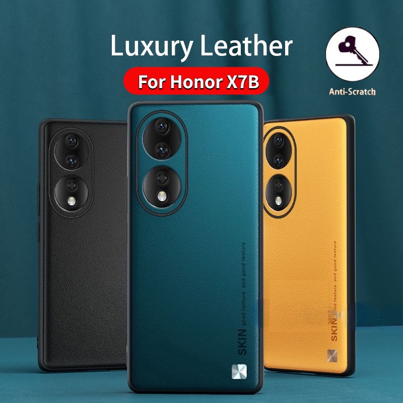 ปลอกสําหรับ Honor X7B X7A X7 B X8B X8A X9B X9A HonorX7A 4G แฟชั่นสีทึบ Matte Plain ผิวซิลิโคนอ่อนนุ่มกันกระแทกหนังหรูหราเคสโทรศัพท์กล้องฝาครอบป้องกัน HonorX7B 5G