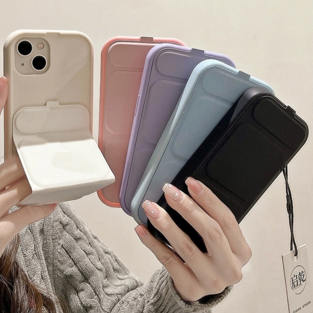 เคสโทรศัพท์มือถือ ซิลิโคนนิ่ม ฝาพับแม่เหล็ก อเนกประสงค์ สีมาการอง พับได้ สําหรับ IPhone 11 12 Pro Max 13 14 15 Pro Max