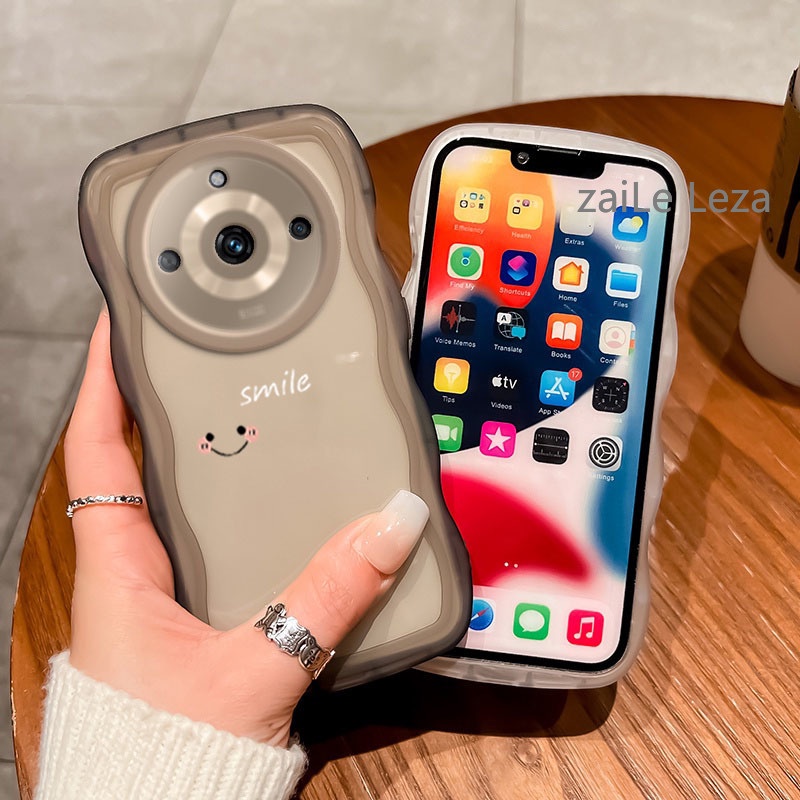เคส Realme 11 12 Pro 12Pro+ 12Pro + 5G เคส พร้อมตัวป้องกันเลนส์ หรูหรา หน้ายิ้ม แฟชั่น กันกระแทก ดีไซน์ใหม่ ผู้หญิง เคส