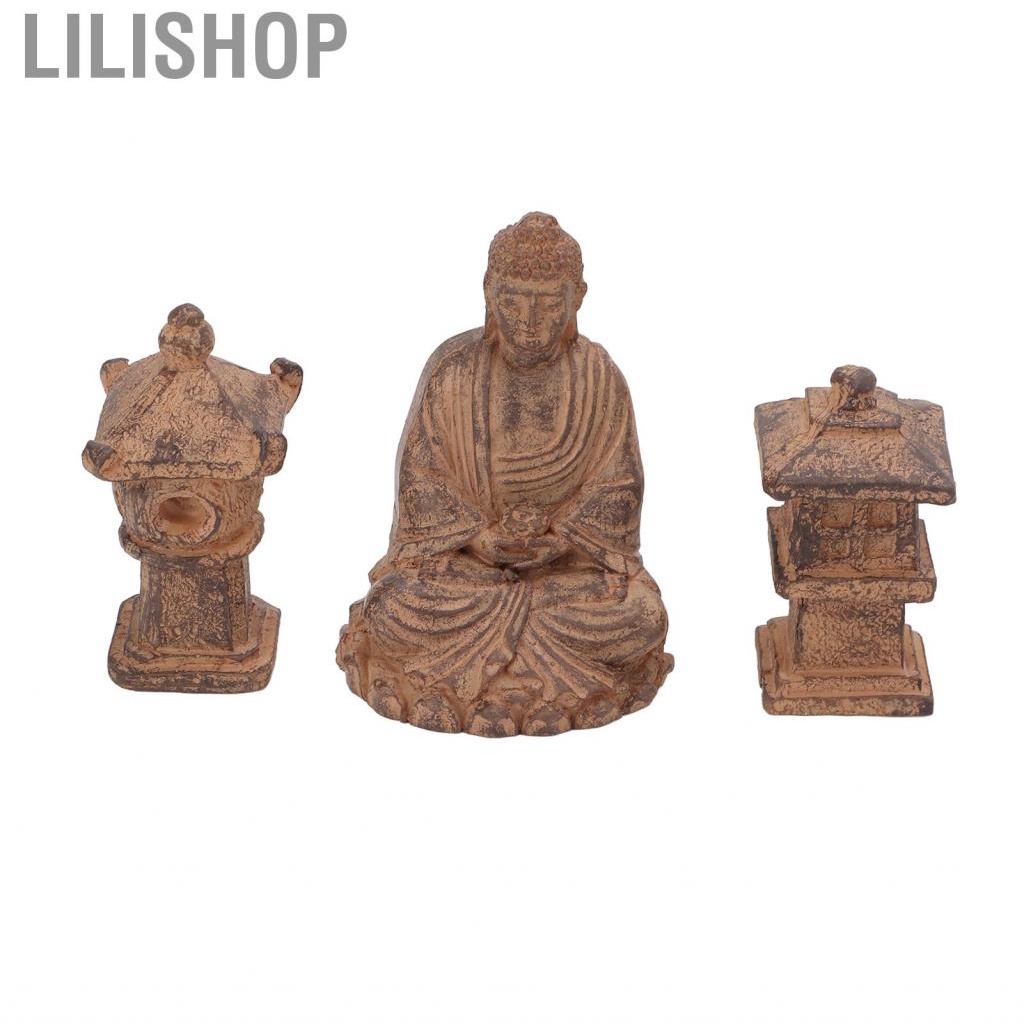 Lilishop Buddha Statue Meditation Sitting Meditating for Bookrack Yoga Studio