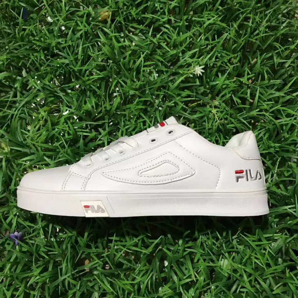 2022 TOP SALES FILA-LOW CUT ALL WHITE SHOES FOR WOMEN STAR IN THE SAME STYLE 133# แฟชั่น