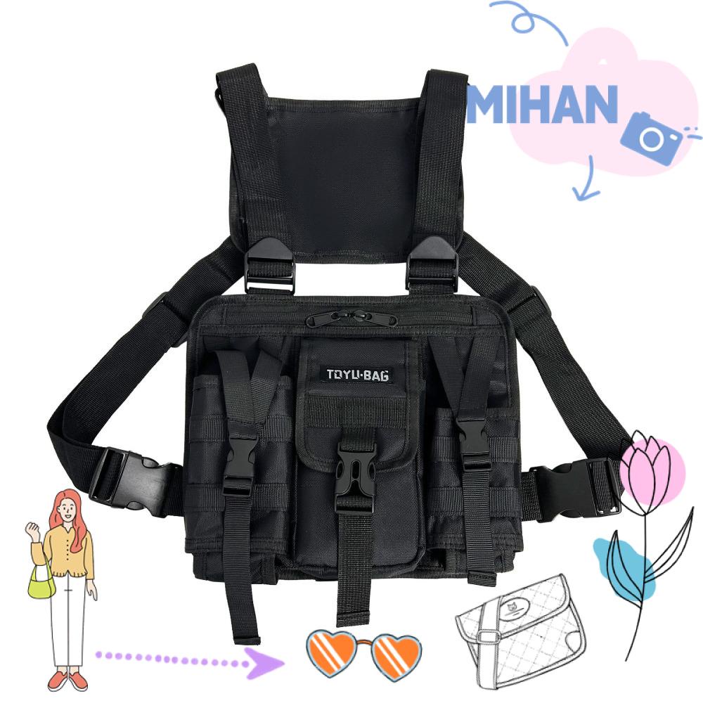 Mh กระเป๋าคาดอก ผ้าไนล่อน มีซิป สีพื้น เหมาะกับใส่ทํางานกลางแจ้ง แฟชั่นสําหรับผู้ชาย และผู้หญิง