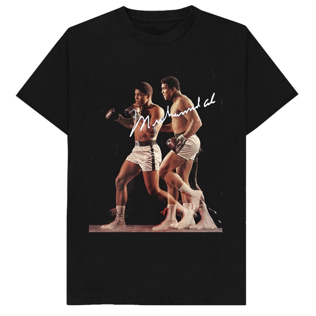 🌷 【NEW】 Boxing Champion Muhammad Ali Signature T Shirt. New  Cotton Short Sleeve เสื้อยืดผู้ชาย
