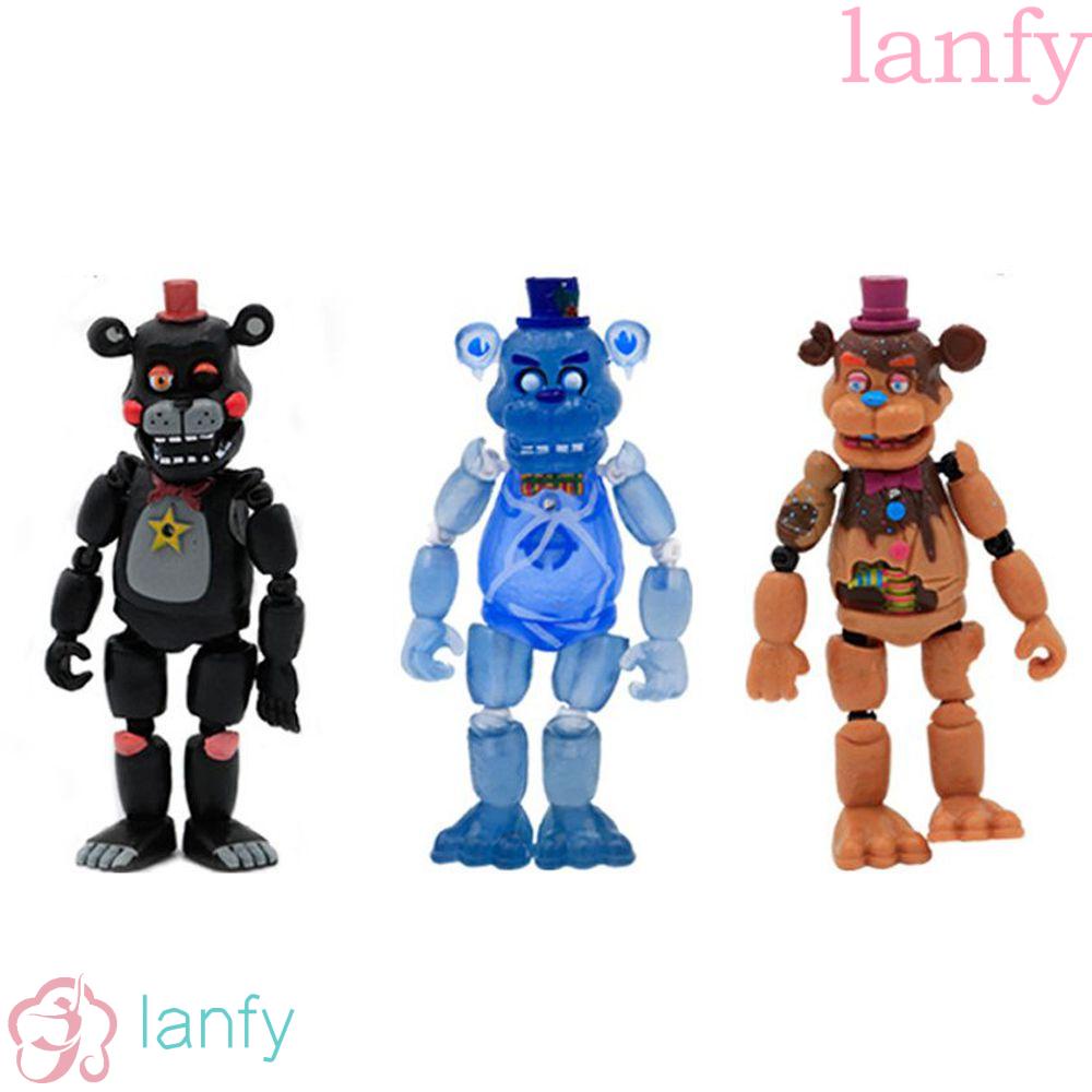 Lanfy ตุ๊กตาฟิกเกอร์ การ์ตูนอนิเมะ Five Night At Freddy Fnaf Bear 6 ชิ้น ต่อชุด