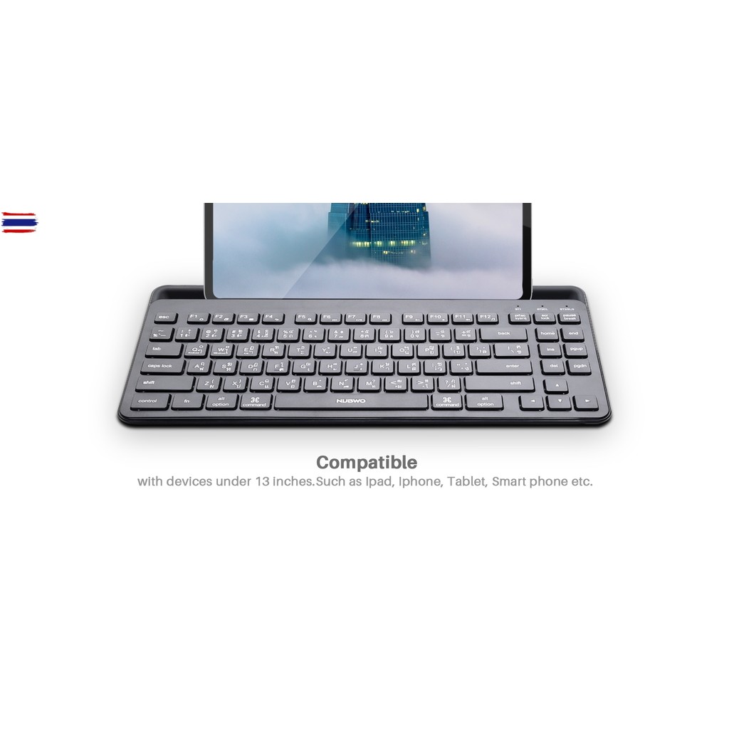 Nubwo Nkm-630 NKB-107 ชุดคู่ ไร้สาย ขนาดเล็ก ลูทูธ Keyboard + Mouse Wireless และ Bluetooth Dual Mode