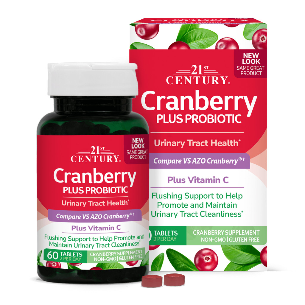 21st Century Cranberry Plus Probiotic with Vitamin C (60Tablets) แครนเบอร์รี่ โปรไบโอติก