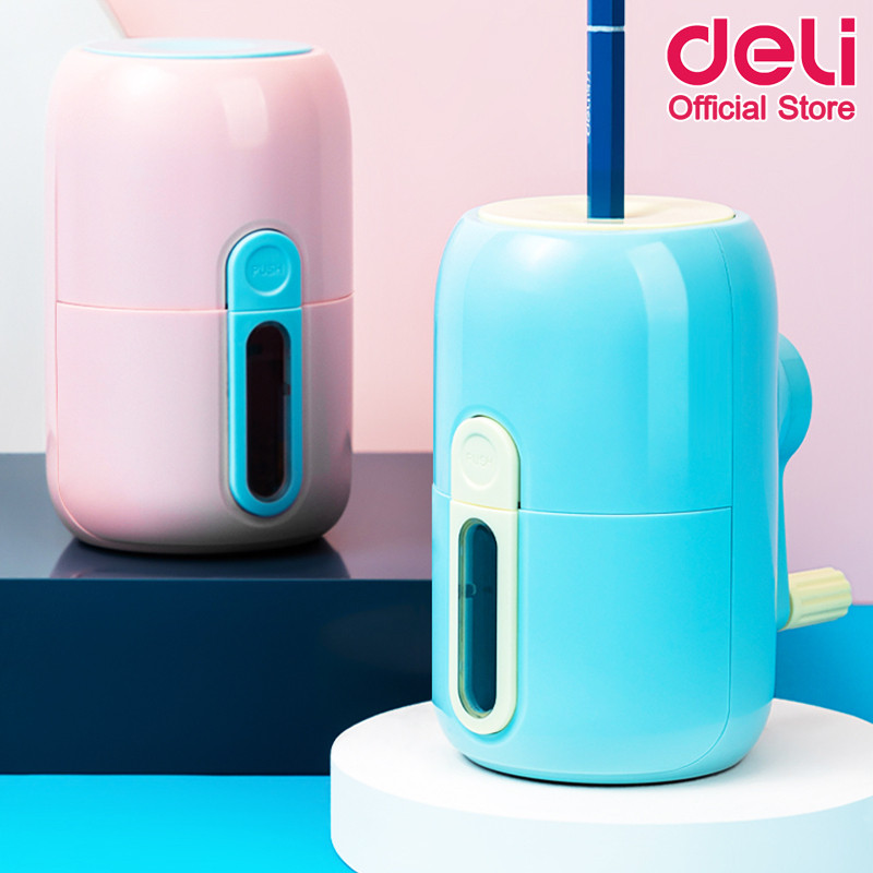 เครื่องเหลาดินสอกึ่งอัตโนมัติ Deli รุ่น VB102 สำหรับดินสอ 6.9 - 8 มม.(จำหน่าย 1 เครื่อง / มี 2 สี)