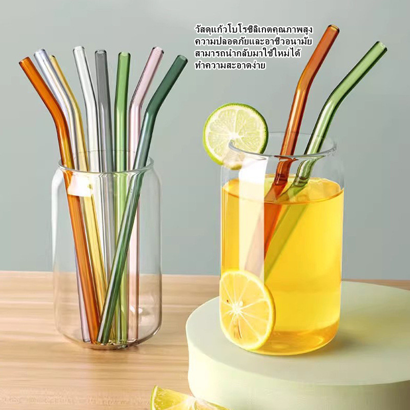 หลอดแก้วแบบใช้ซ้ำได้/หลอดทนความร้อนเกรดอาหารเป็นมิตรต่อสิ่งแวดล้อม/หลอดงอตรง