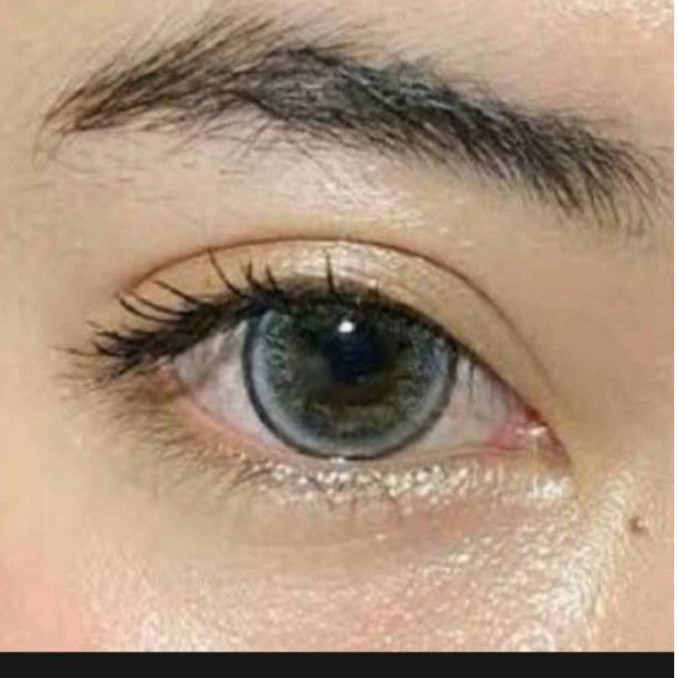 คอนแทคเลนส์ รุ่น Blizzard สีเทา/ตาล Gray/Brown สายตาปกติ ลายฮิต🤍