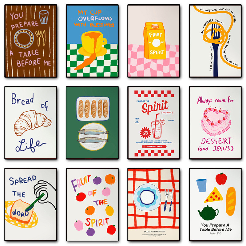 Christian Corinthians Modern Bible Bread Of Life โปสเตอร์พิมพ์ภาพภาพวาดผ้าใบ