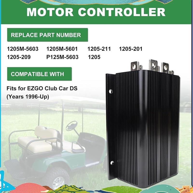 รถกอล์ฟควบคุมความเร็ว 38V-48V 500A มอเตอร์ควบคุม 1205-5603 P1205M-603 สําหรับรถเข็นกอล์ฟ 1996-2024