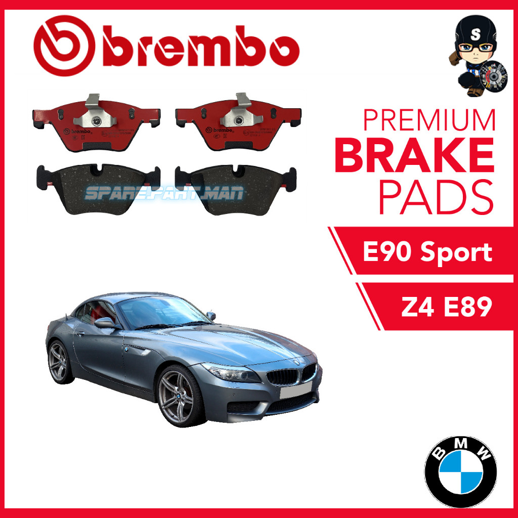 ผ้าเบรคหน้า BREMBO NAO (1 ชุด) - BMW E90 320i,325I05 Sport, BMW Z4 E89