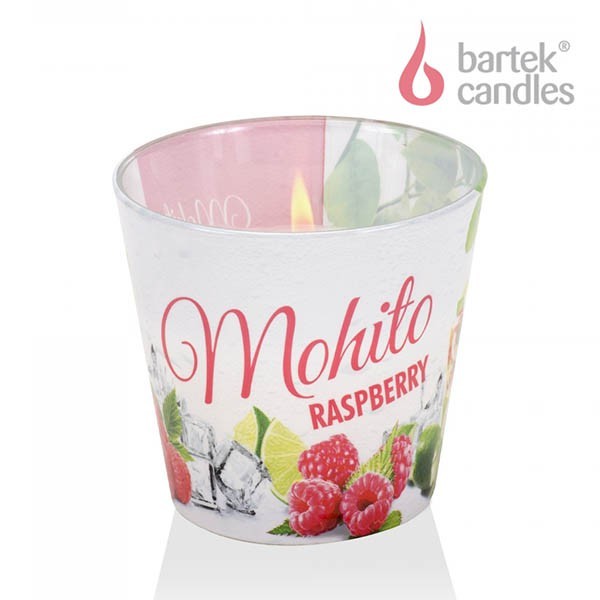 Bartek Candles BAT7990 Mohito Raspberry Scented Candle Cup 115g (รสมิ้นต์)