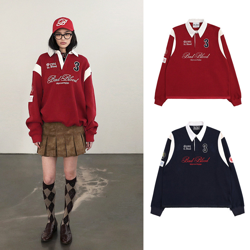 Badblood Saint Blood Rugby Shirt - สีแดง