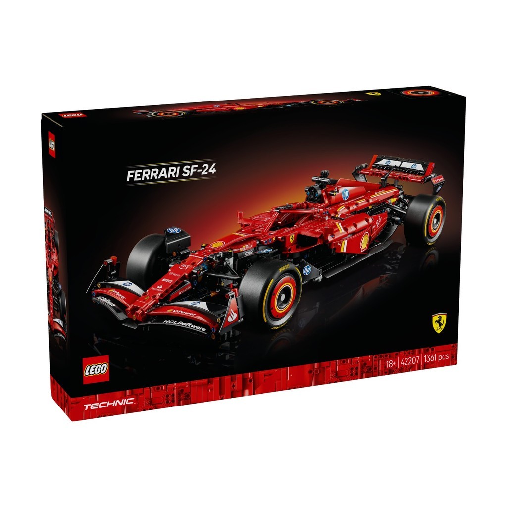 LEGO 42207 Technic Ferrari SF-24 F1 ชุดของเล่นตัวต่อรถยนต์ (1361 ชิ้น)