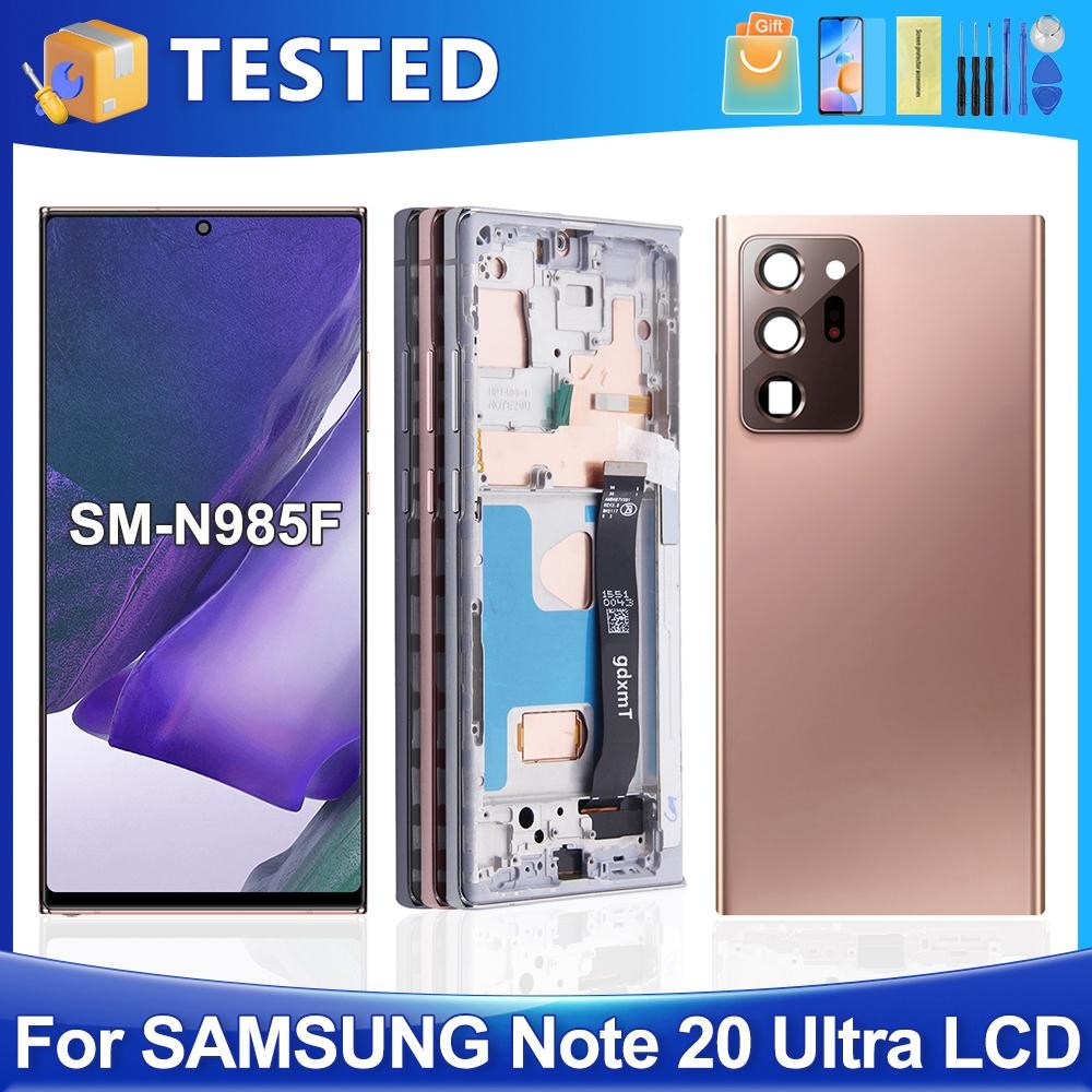 TFT สําหรับ Samsung Note20 Ultra หน้าจอ 4G LCD หน้าจอสัมผัส + กรอบสําหรับ Samsung Galaxy หมายเหตุ 20 Ultra 5G N986B จอแสดงผล LCD