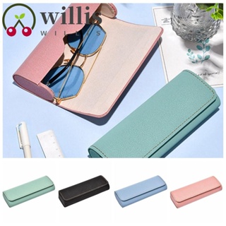 Willis กล่องแว่นตา หนัง PU แบบพกพา อุปกรณ์เสริม สําหรับอ่านหนังสือ