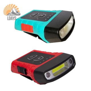 [Ladys.th] Cob ไฟ LED แบบคลิปหนีบ ชาร์จ USB สําหรับติดหมวก