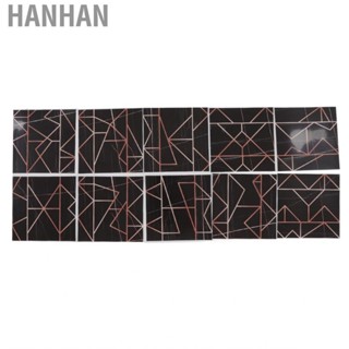 Hanhan 10pcs Tile  15x15cm 3D Self Adhesive Backing  Oil Proof Deco HG