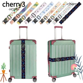 Cherry3 สายคล้องกระเป๋าเดินทาง พิมพ์ลาย หลากสี ปรับได้ ทนทาน อุปกรณ์เสริม สําหรับเดินทาง ตั้งแคมป์