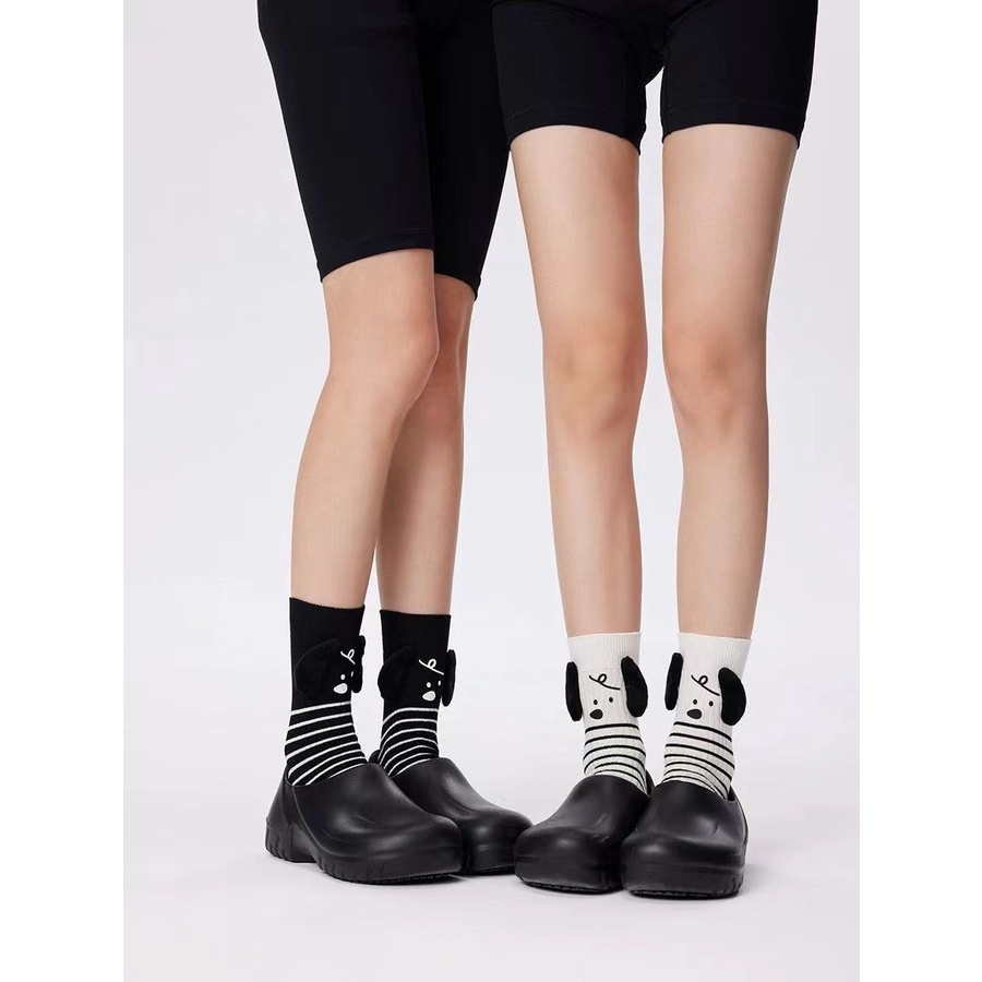 ถุงเท้าข้อกลาง กันลื่น ลายการ์ตูนลูกสุนัข สไตล์ญี่ปุ่น เหมาะกับฤดูใบไม้ผลิ และฤดูใบไม้ร่วง สําหรับผู้หญิง - รูปที่ 4