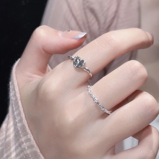 Love ring female ins minority design advanced sensory circle fashion personality opening index finger ring accessories