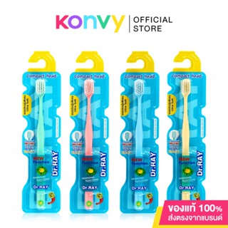 Dr.ray Toothbrush Compact Head D36 1pcs [Random Colors] แปรงสีฟัน หัวแปรงขนาดกะทัดรัด.