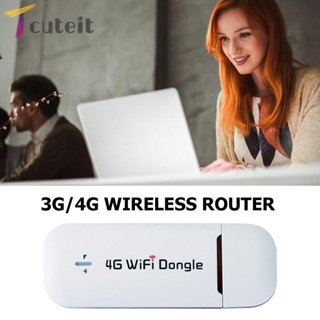 Tcuteit เราเตอร์การ์ดเครือข่าย Wifi 4G LTE USB Wifi แบบพกพา สําหรับแล็ปท็อป คอมพิวเตอร์